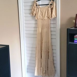 Gently Used Fanco Stripped Ruffle Dress Size S
